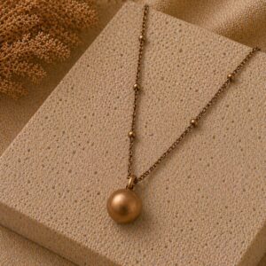 Bronze sphere necklace