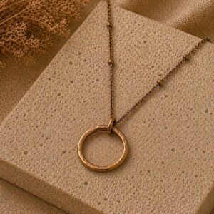 Circle bronze necklace