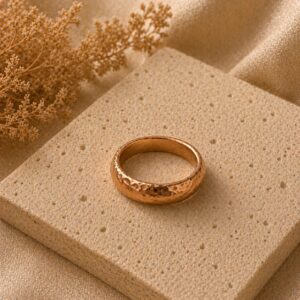 Hammered bronze ring