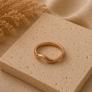 Wave bronze ring